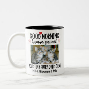 Funny Anpassningsbar 2 Kat Photos Mugg för Cat Lov