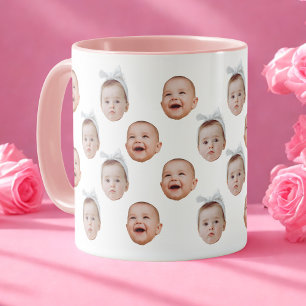 Funny Anpassningsbar Ansikte Photo Cute Baby Ansik Mugg
