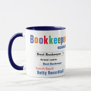 Funny Anpassningsbar Best Bookkeeper Mugg