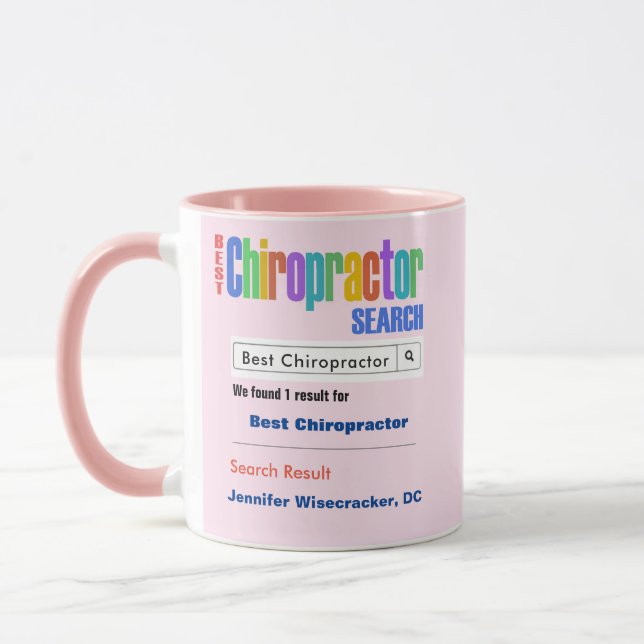 Funny Anpassningsbar Best Chiropractor Gift Mugg (Vänster)