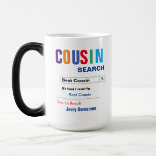 Funny Anpassningsbar Best Cousin Gift Magisk Mugg