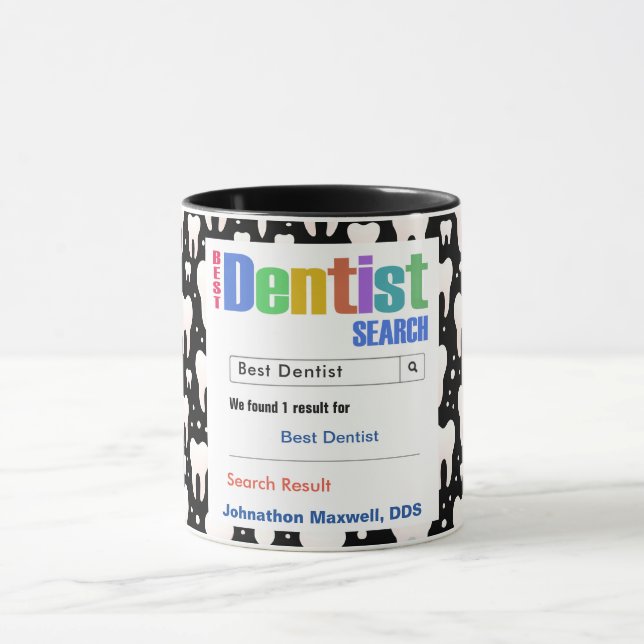 Funny Anpassningsbar Best Dentist Gift Mugg (Center)