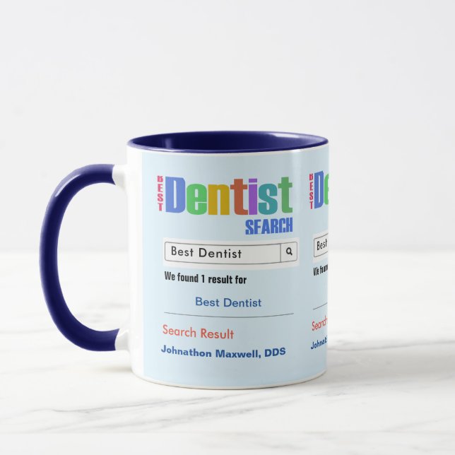 Funny Anpassningsbar Best Dentist Gift Mugg (Vänster)