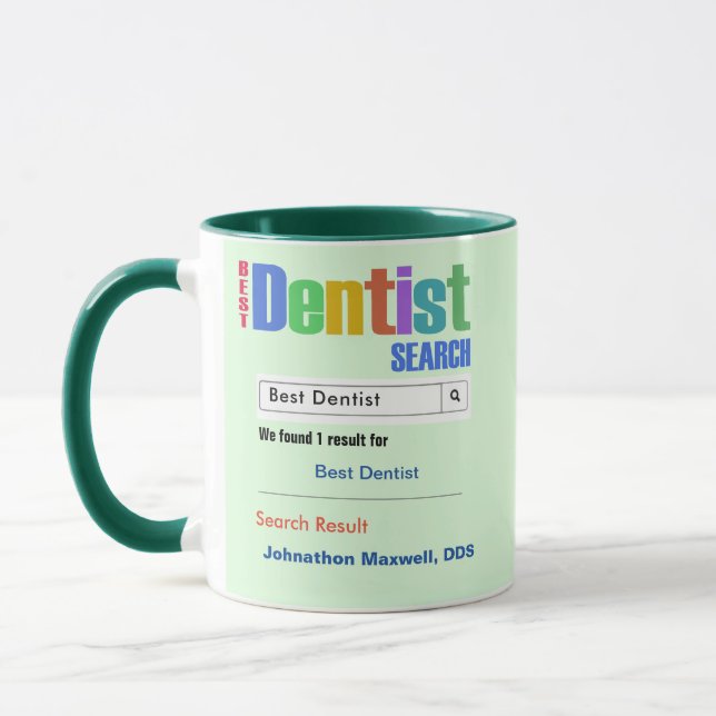 Funny Anpassningsbar Best Dentist Gift Mugg (Vänster)
