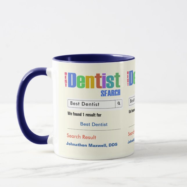 Funny Anpassningsbar Best Dentist Gift Mugg (Vänster)
