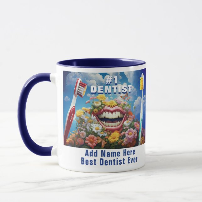 Funny Anpassningsbar Best Dentist Gift Mugg (Vänster)