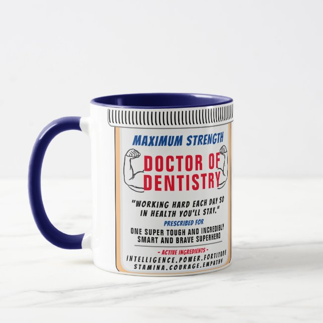 Funny Anpassningsbar Best Dentist Gift Mugg (Vänster)