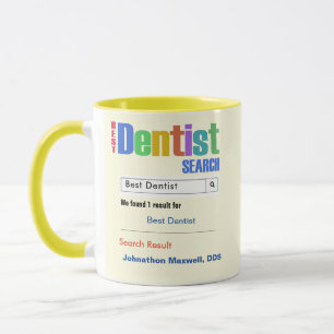 Funny Anpassningsbar Best Dentist Gift Mugg