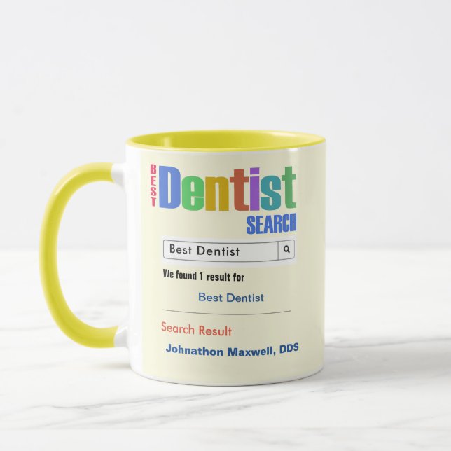 Funny Anpassningsbar Best Dentist Gift Mugg (Vänster)
