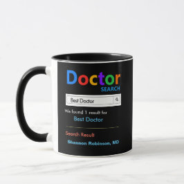 Funny Anpassningsbar Best Doktor Gift Black Mugg