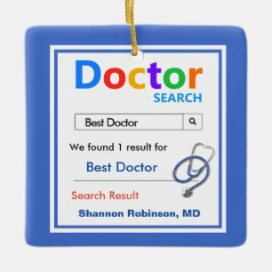 Funny Anpassningsbar Best Doktor Gift Julgransprydnad Keramik