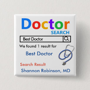 Funny Anpassningsbar Best Doktor Gift Knapp