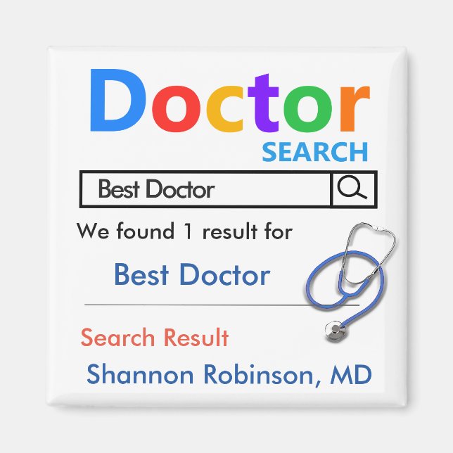 Funny Anpassningsbar Best Doktor Gift Magnet (Framsidan)