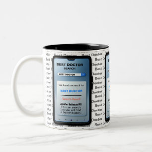 Funny Anpassningsbar Best Doktor Gift Två-Tonad Mugg