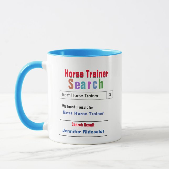 Funny Anpassningsbar Best Horse Trainer Gift Mugg (Vänster)