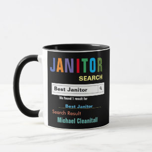 Funny Anpassningsbar Best Janitor Mugg