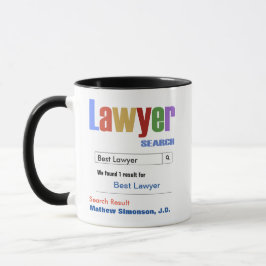 Funny Anpassningsbar Best Lawyer Gift Mugg