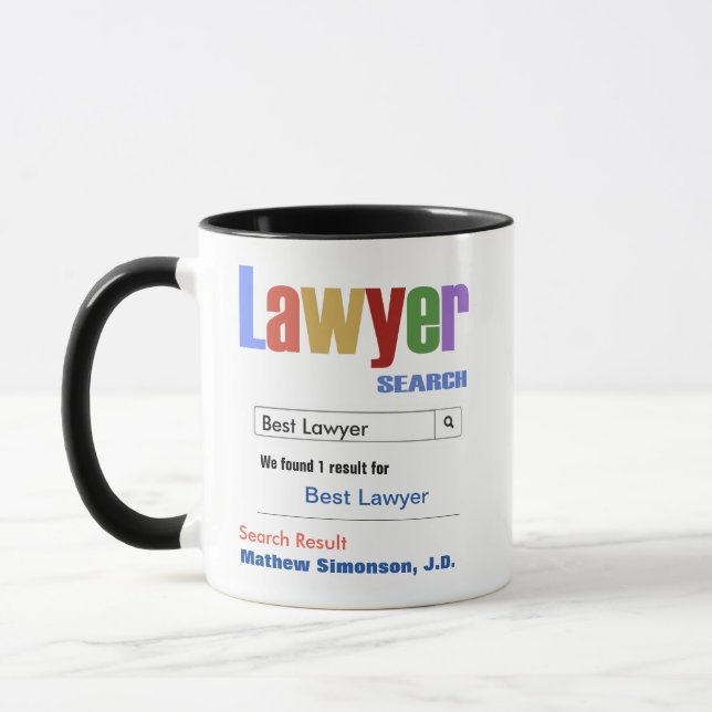 Funny Anpassningsbar Best Lawyer Gift Mugg (Vänster)