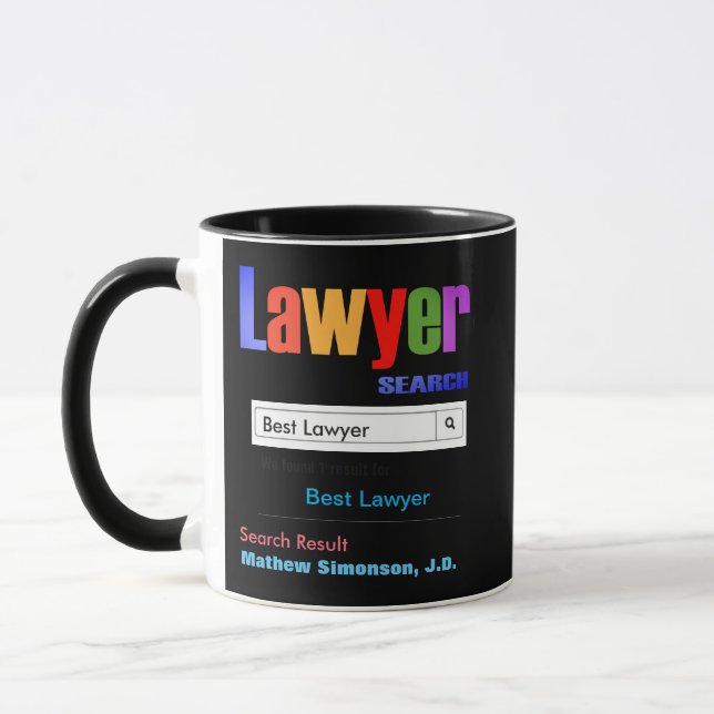Funny Anpassningsbar Best Lawyer Gift Mugg (Vänster)