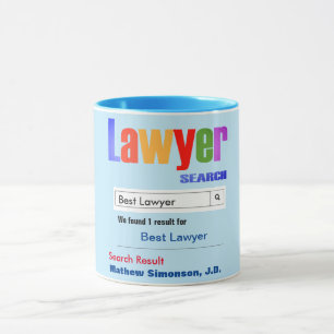 Funny Anpassningsbar Best Lawyer Gift Mugg