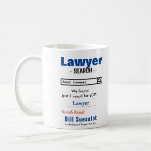 Funny Anpassningsbar Best Lawyer Mugg