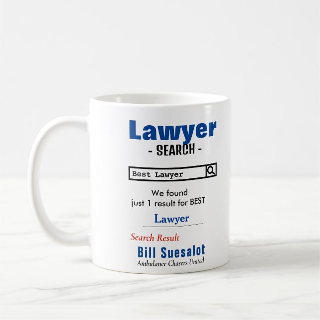 Funny Anpassningsbar Best Lawyer Mugg (Vänster)