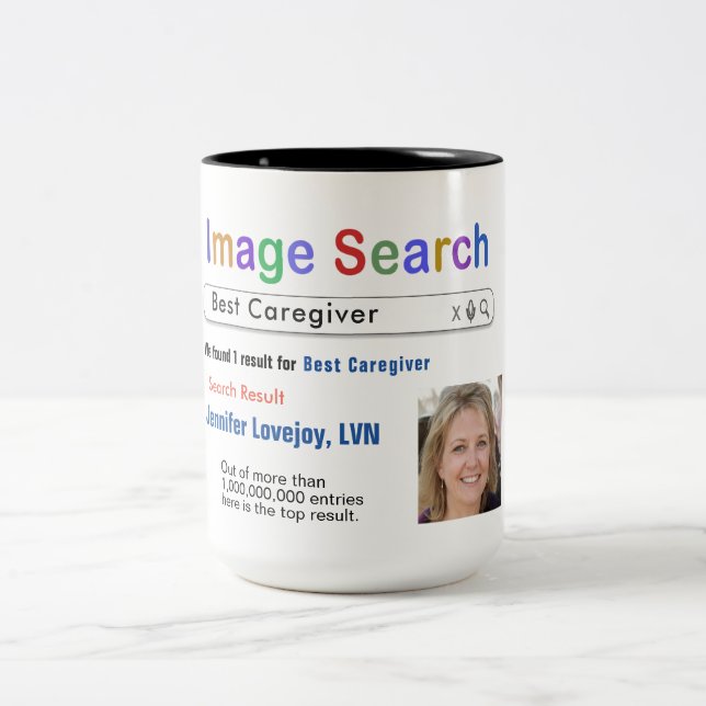 Funny Anpassningsbar Best Nurse Search Gift Mugg (Center)