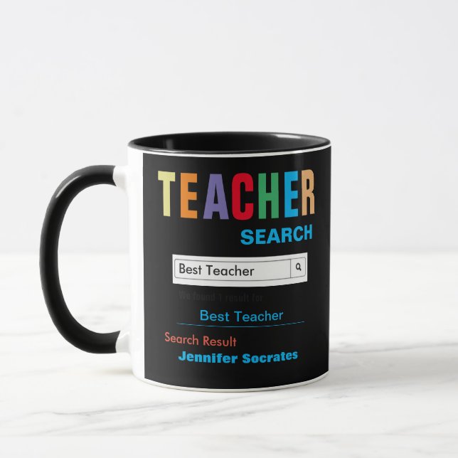 Funny Anpassningsbar Best Teacher Gift Mugg (Vänster)