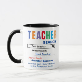 Funny Anpassningsbar Best Teacher Gift Mugg