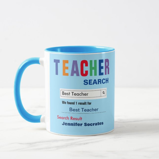Funny Anpassningsbar Best Teacher Gift Mugg (Vänster)