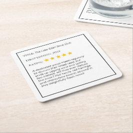 Funny Anpassningsbar Bok Klubb Drink Underlägg Papper Kvadrat