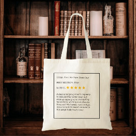 Funny Anpassningsbar Bok Klubb Tote Bag Tygkasse