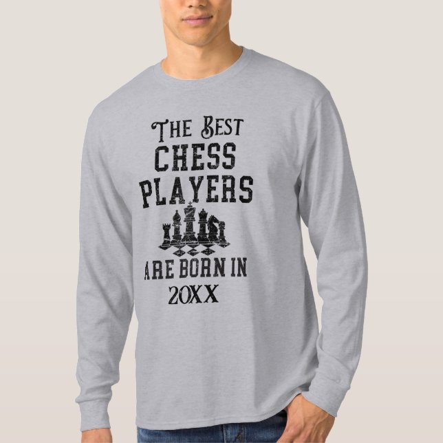 Funny Anpassningsbar Chess Player Birthday T Shirt (Framsida)