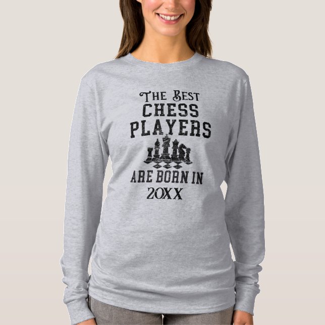 Funny Anpassningsbar Chess Player Birthday T Shirt (Framsida)