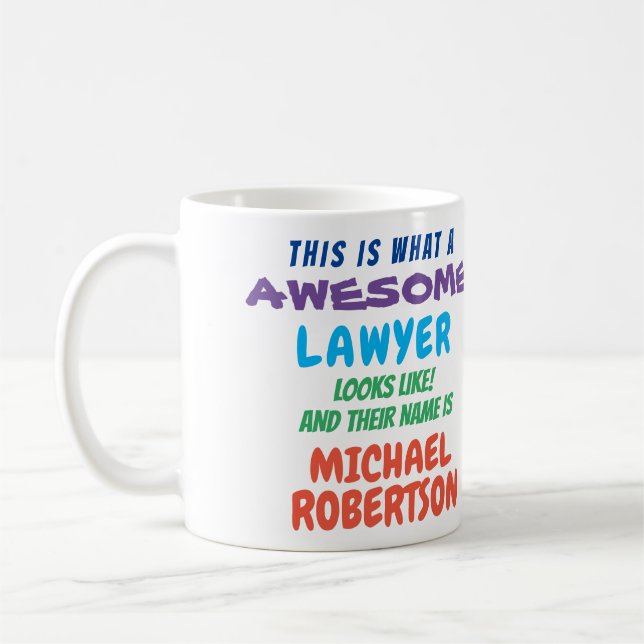 Funny Anpassningsbar Fantastisk Lawyer Gift Mugg (Vänster)