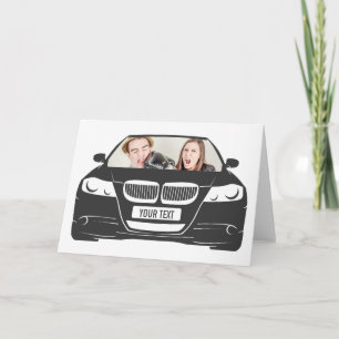 Funny Anpassningsbar Foto Car Ram Kort