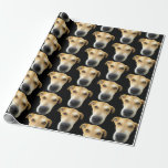 Funny Anpassningsbar Hund Photo Mönster Birthday Presentpapper<br><div class="desc">Ljug på ett hund älskare ansikte med denna vackra Anpassningsbar Hund Photo Mönster Birthday Wrapping Papper. Det är designat med ett rolig hund ansikte mönster på anpassadets svarta bakgrund. Du kan välja ett eget husfoto ansikte eller behålla på den admatabla valpen som visas. Perfekten är papper för ett hund älskare....</div>