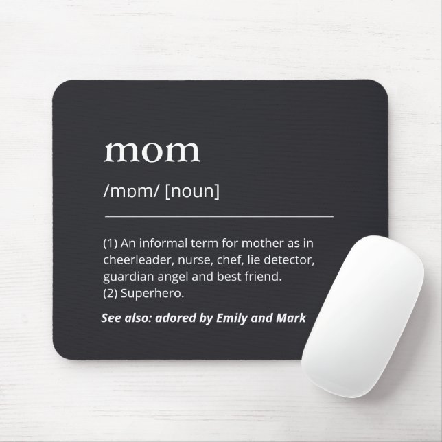 Funny Anpassningsbar i Mamma Mamma Definition svar Musmatta (Med mus)