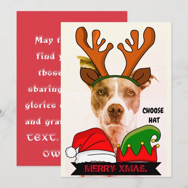 Funny anpassningsbar Julafton. hats-inbjudan Inbjudningar (Fram/baksida)