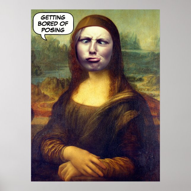Funny Anpassningsbar Mona Lisa Ansikte i fotot i H Poster (Framsidan)