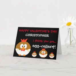 Funny Anpassningsbar Personlig Chickens Valentines Kort