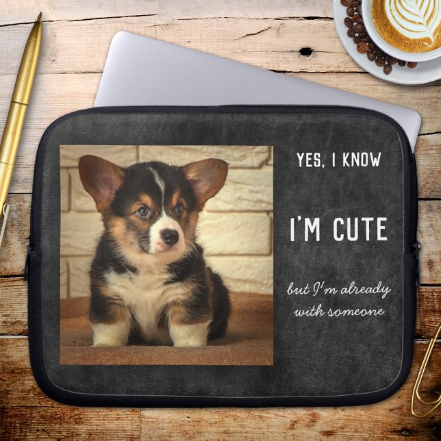Funny Anpassningsbar Photo Hund Boykompis Laptop s Laptop Fodral (Skapare uppladdad)