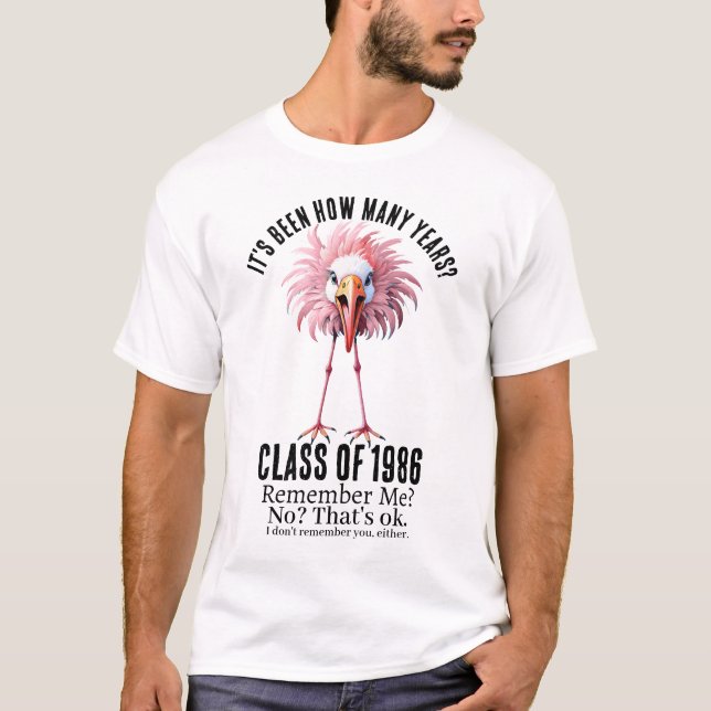 Funny Anpassningsbar School Class Reunion Flamingo T Shirt (Framsida)