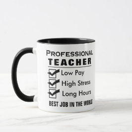 Funny Anpassningsbar Teacher Mugg