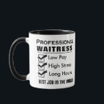 Funny Anpassningsbar Waitress Mugg<br><div class="desc">Anpassa den här konstiga servitrespresenten för anpassningsbar.  De kommer att kärlek i personlig och en tänkbar gåva.</div>