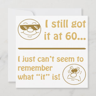 Funny Ansikte 60:e födelsedagsgåva Kort