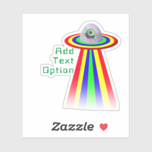 Funny Ansikte Alien Rainbow SpacesHär Klistermärken