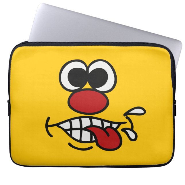 Funny Ansikte anpassningsbar laptop sleeve (Framsidan)