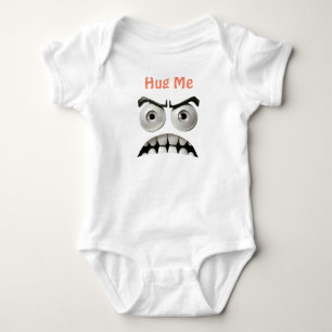 Funny Ansikte Baby Bodykostym T Shirt