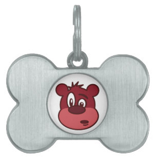 FUNNY ANSIKTE BEAR NAMNBRICKA HUSDJUR